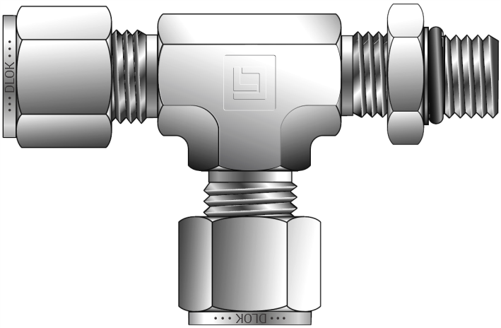 Male Run Tee SAE Straight Thread (For Fractional Tube)
